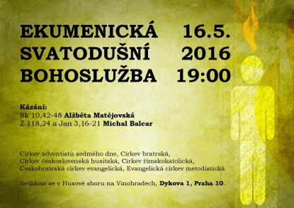 Ekumenická Svatodušní bohoslužba - 16. května