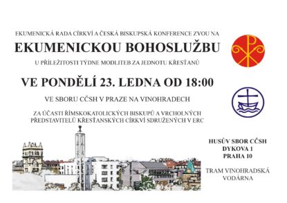 Ekumenická bohoslužba u příležitosti dne modliteb za jednotu křesťanů 23. 1.
