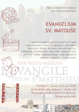 Filmový klub - Evangelium podle sv. Matouše (21. dubna)