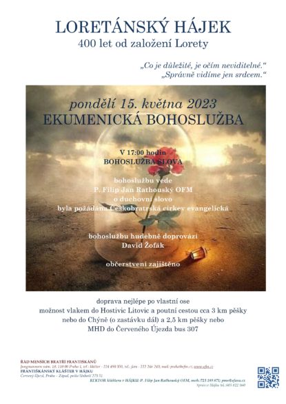 Ekumenická bohoslužba v Hájku 15. 5. 2023